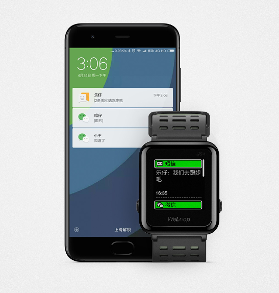 Zařízení může komunikovat s chytrým telefonem