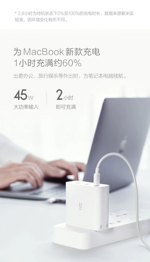 Xiaomi Mijia ZMI 65W - nabíječka