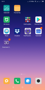 Ikony umísťuje na domovskou obrazovku