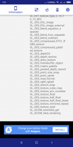 Informace o obrazovce z programu Display Tester