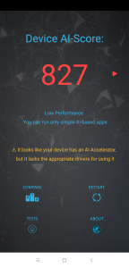 Výsledky Poco F1 v benchmarku AI Benchmark