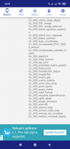 Informace o obrazovce