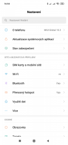 Systémové nastavení