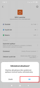 Potvrďte tlačítkem OK