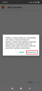 Povolte instalaci z neznámých zdrojů