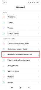 Přejděte do sekce Domovská obrazovka a Nedávné