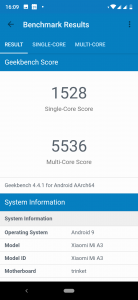 Xiaomi Mi A3 v benchmarku GeekBench 4