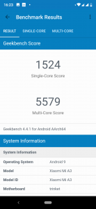 Xiaomi Mi A3 v benchmarku GeekBench 4