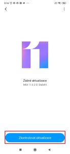 Klepněte na tlačítko Zkontrolovat aktualizace