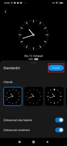 Potvrďte volbu tlačítkem Použít