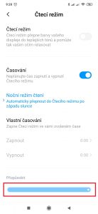 Posuvníkem Přizpůsobit nastavíte intenzitu