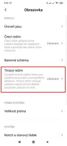 Přejděte do Tmavý režim