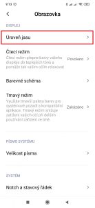 Přejděte do Úroveň jasu