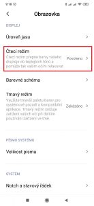 Přejděte do Čtecí režim