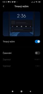 Tmavý režim uživatelského rozhraní