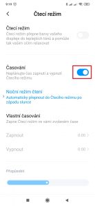 V jakých časech má být čtecí režim aktivní
