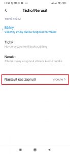 Otevřete Nastavit čas zapnutí