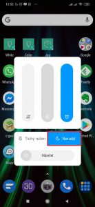 Vypnutí režimu Nerušit