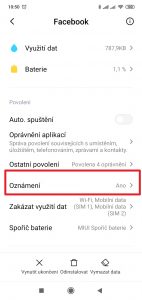 Pokračujte do Oznámení