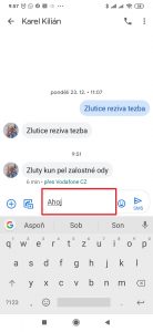 Napište text SMS zprávy