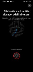 Opakované přiložení prstu na čtečku