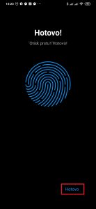 Stačí stisknout tlačítko Hotovo