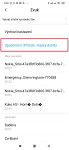 Zvolte zvuk, oznamující příchozí SMS zprávy