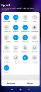 Nastavení panelu rychlého spuštění