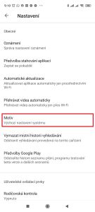 Otevřete sekci Motiv