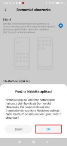 Potvrďte svou volbu tlačítkem OK