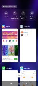 Seznam posledních spuštěných aplikací