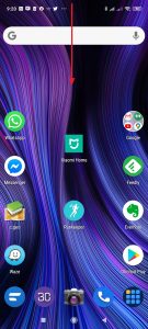 Stáhněte z horního okraje oznámení