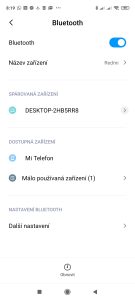 Nastavení Bluetooth