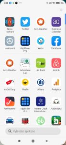 Nabídka bez kategorií aplikací