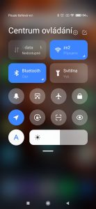 Novinky v MIUI 12 - Centrum ovládání