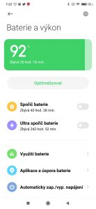 Novinky v MIUI 12 - Ultra spořič baterie