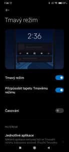 Novinky v MIUI 12 - tmavý režim