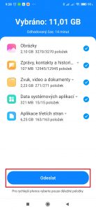 Klepněte na tlačítko Odeslat