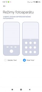 Režimy fotoaparátu