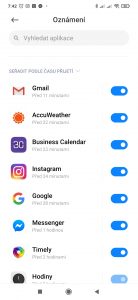 Seznam posledních oznámení