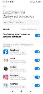 Upozornění na Zamykací obrazovce