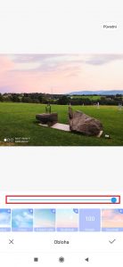 Nastavte intenzitu efektu nové oblohy