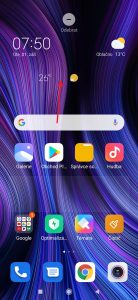 Přetáhněte widget na obrazovku