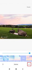 Uložte snímek klepnutím na tlačítko v pravém dolním rohu
