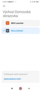 Klepněte na tlačítko pro návrat na domovskou obrazovku