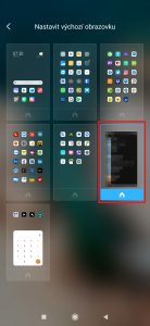 Označte plochu, kterou chcete jako výchozí