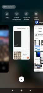 Ukončení aplikace tahem vzhůru