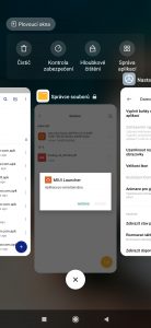 Uzamknutí aplikace tahem dolů