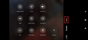 V nabídce režimů přepněte na Více