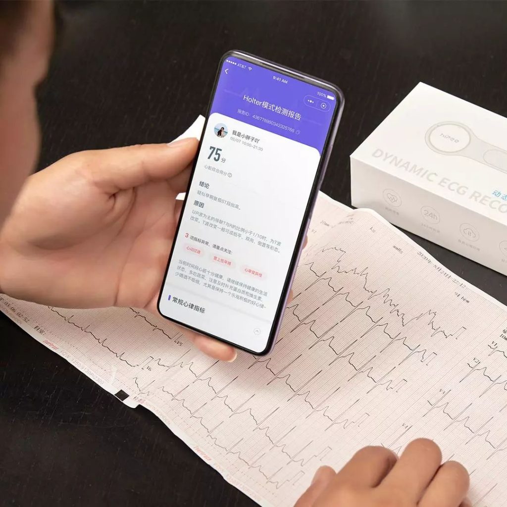 Snímač EKG Xiaomi HiPee Dynamic ECG Recorder